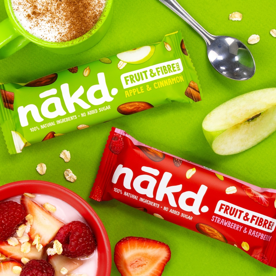 image 1 of Nakd Fruit & Fibre Apple & Cinnamon Bars 3 x 44g