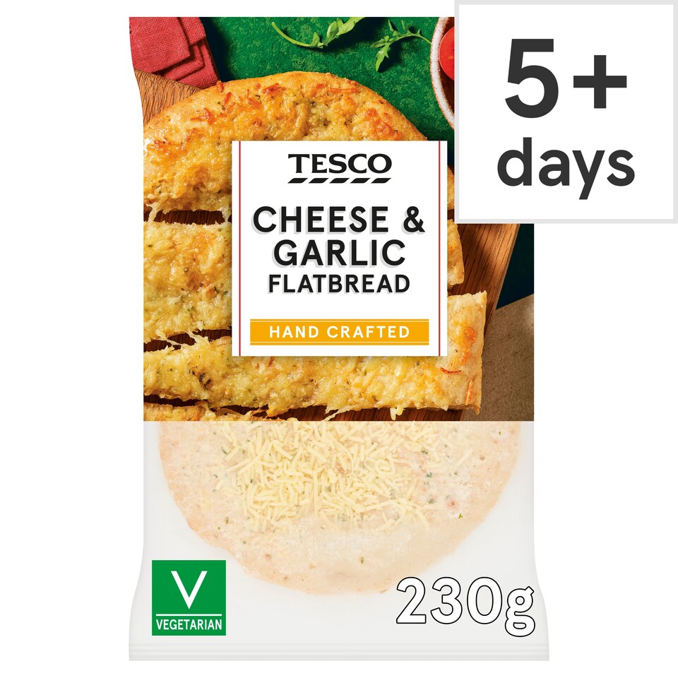 Tesco Cheese and Garlic Flatbread 230g