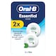 Oral-B Essential Floss – Viaszolt Fogselyem Szűk Helyekhez – Mentolos Ízesítés – 2 x 50 m  1. kép