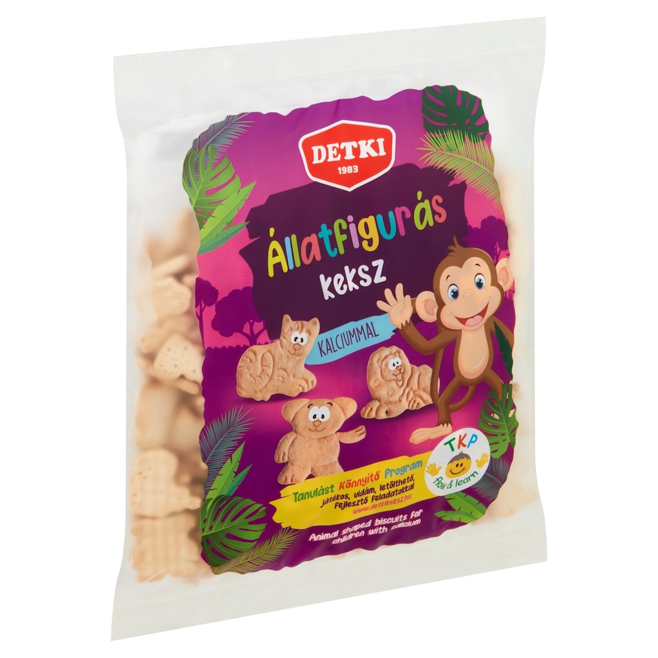 Detki állatfigurás háztartási keksz gyerekeknek kalciummal 160 g 1. kép