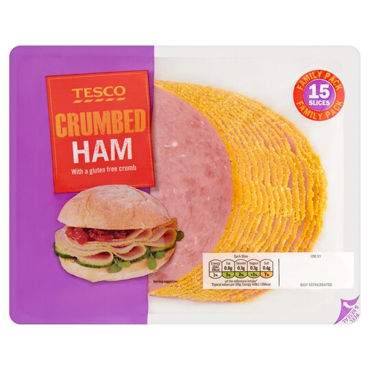 Tesco Family Pack Crumbed Ham 400G