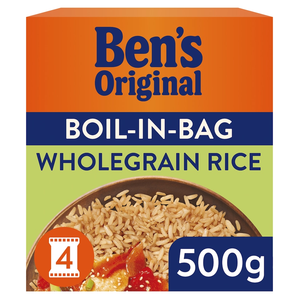 image 1 of Ben's Original Boil In The Bag Wholegrain Rice 4x125g