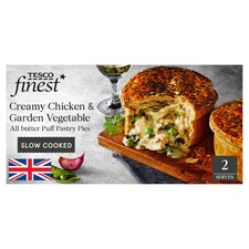 Tesco Finest Creamy Chicken & Garden Vegetable Pies 500g