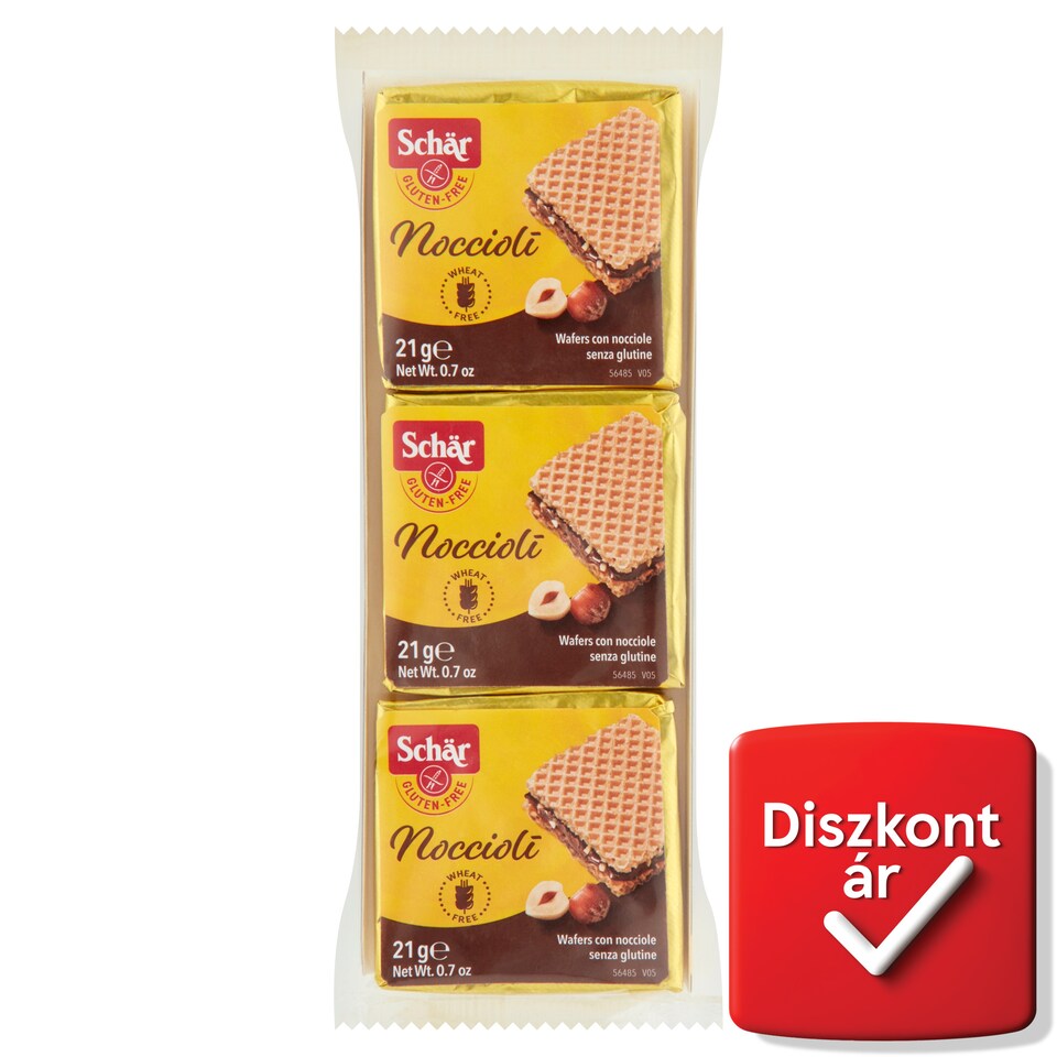 Schär gluténmentes mogyorókrémes ostyaszelet 3 x 21 g (63 g)  1. kép