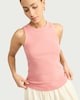 image 3 of F&F Cotton Rich Ribbed Vest in Dusty Pink