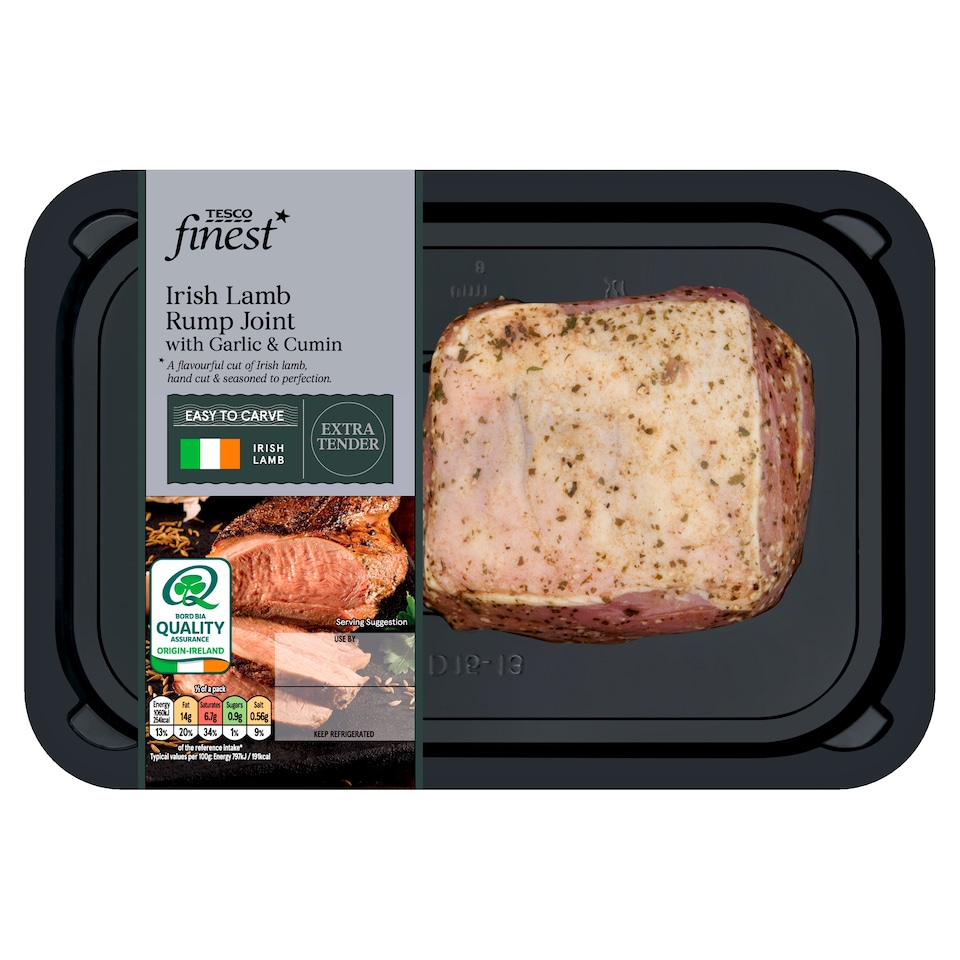Tesco Finest Irish Lamb Rump Joint with Garlic & Cumin 300g