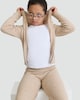 image 2 of F&F Girls 2-Piece Knitted Hoodie and Trousers Set in Brown