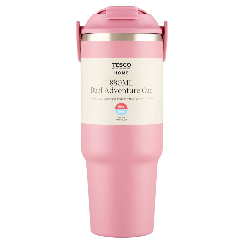Tesco Home Dual Adventure Pink termohrnek 880 ml