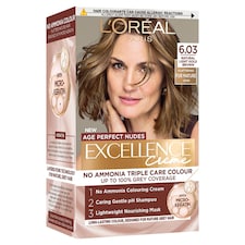 L'Oreal Excellence Age Perfect Nudes 6.03 Ash Brown Permanent Hair Dye