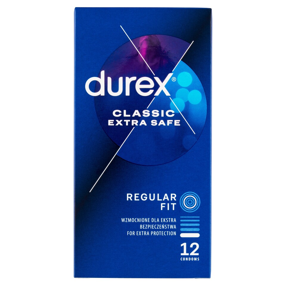 Obrázek 1 pro produkt Durex Classic Extra Safe Regular Fit kondomy 12 ks