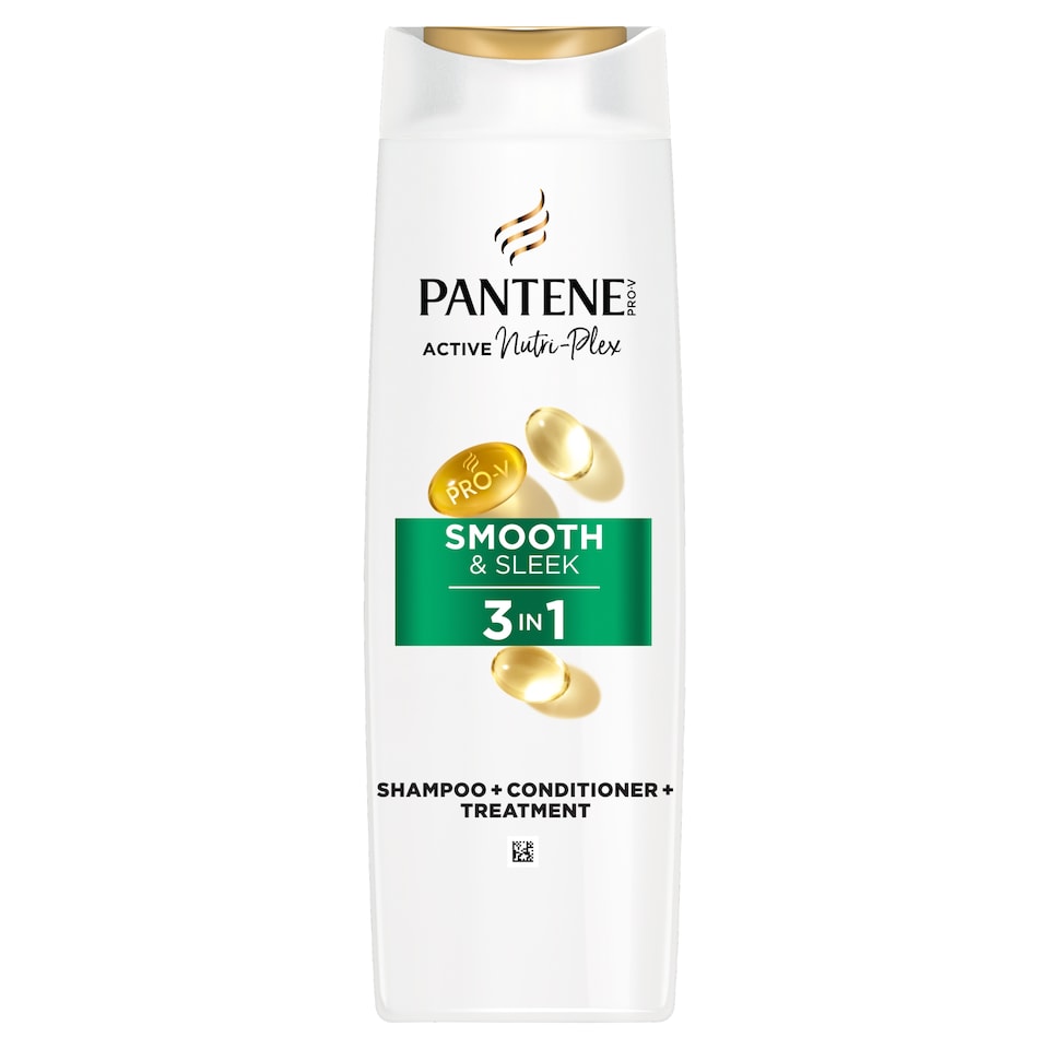 image 1 of Pantene Active Nutri-Plex Smooth & Sleek 3in1 Shampoo Conditioner & Treatment 250ml