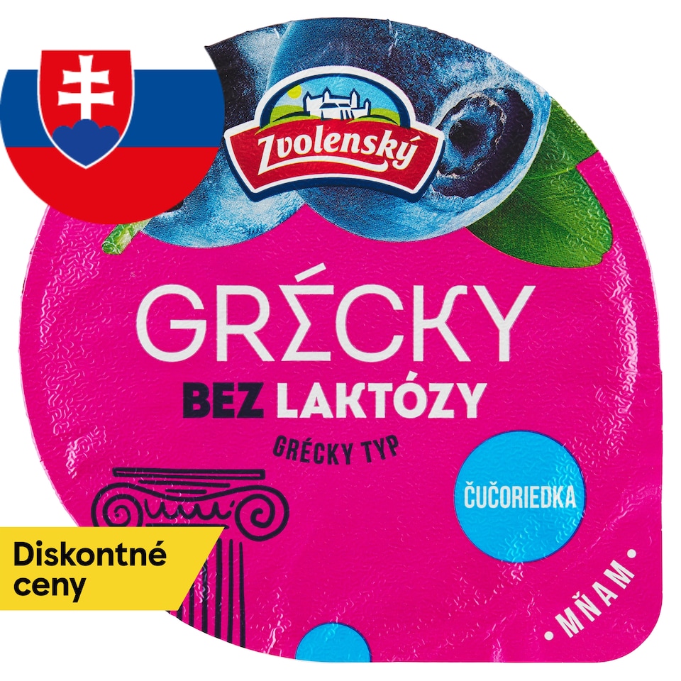 Zvolenský Greek Type Yoghurt Lactose-Free Blueberry 125 g