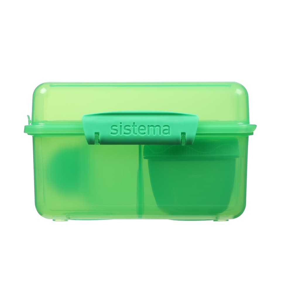 image 1 of Sistema Green Lunch Box Cube Max 2L with Itsy Bonus Water Bottle 380ml