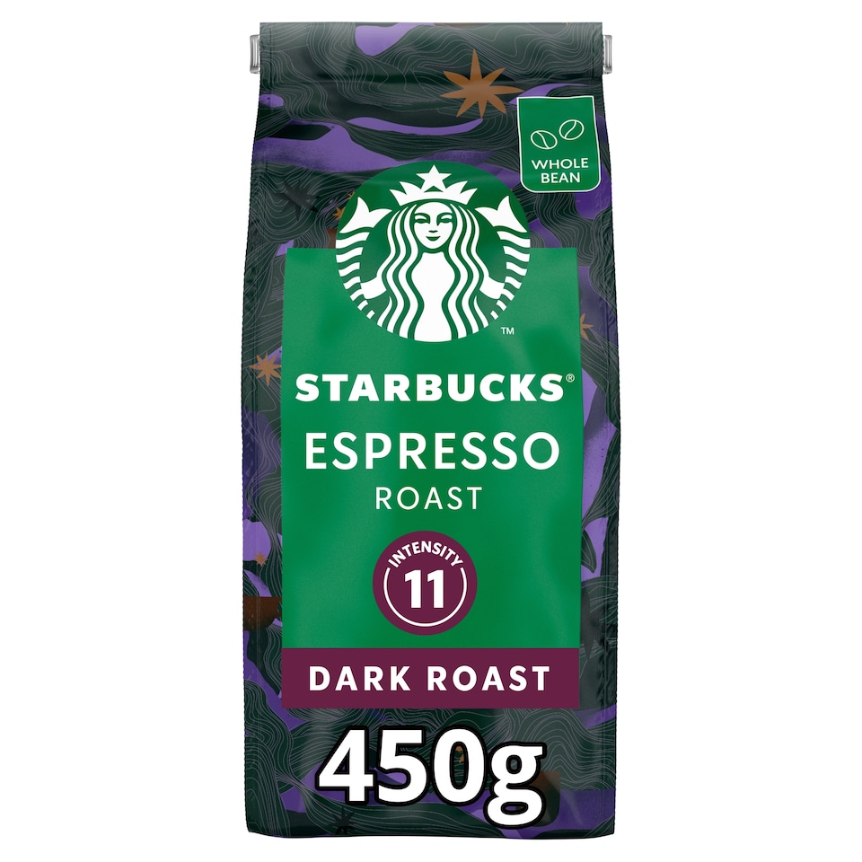 Starbucks Espresso Roast Dark Roast Whole Bean Coffee 450g