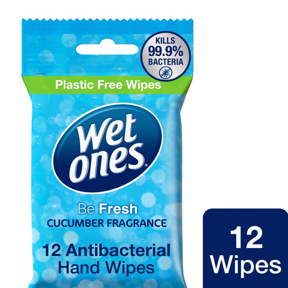 image 1 of Wet Ones Be Fresh 12 Antibacterial & Biodegradable Wipes