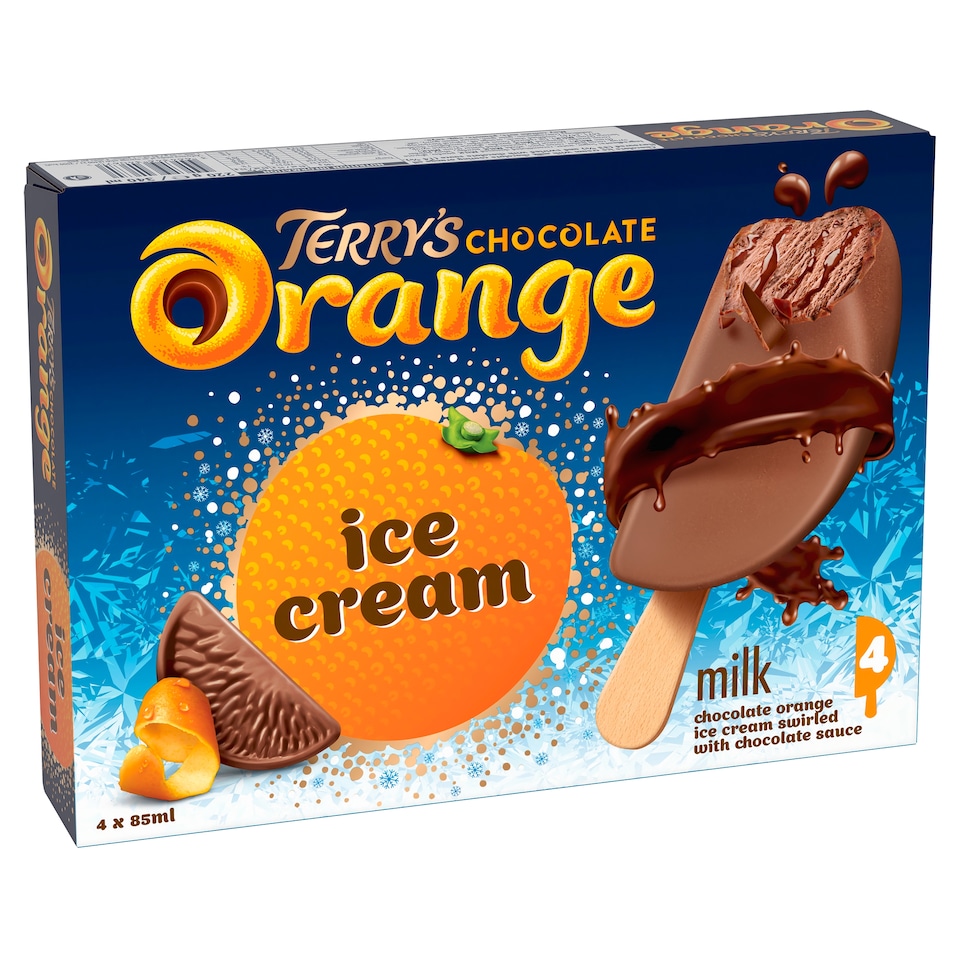 image 1 of Terry's Chocolate Orange Ice Cream Sticks 4 x 85ml