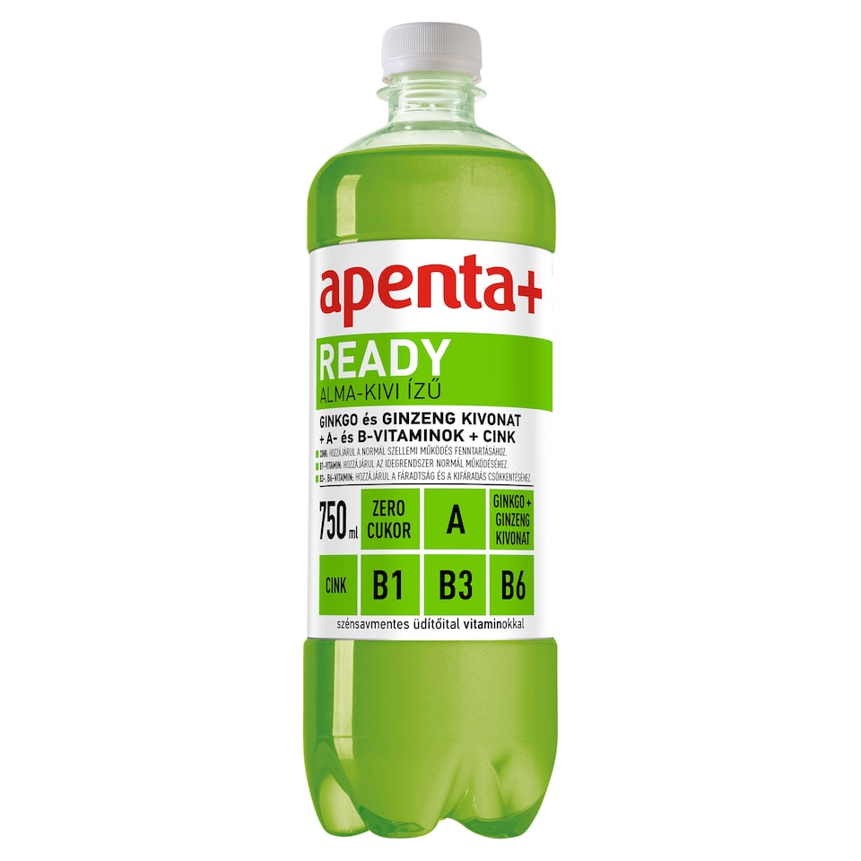 Apenta+ Ready Apple-Kiwi Flavour Non-Carbonated, Energy-Free Soft Drink with Vitamins 750 ml