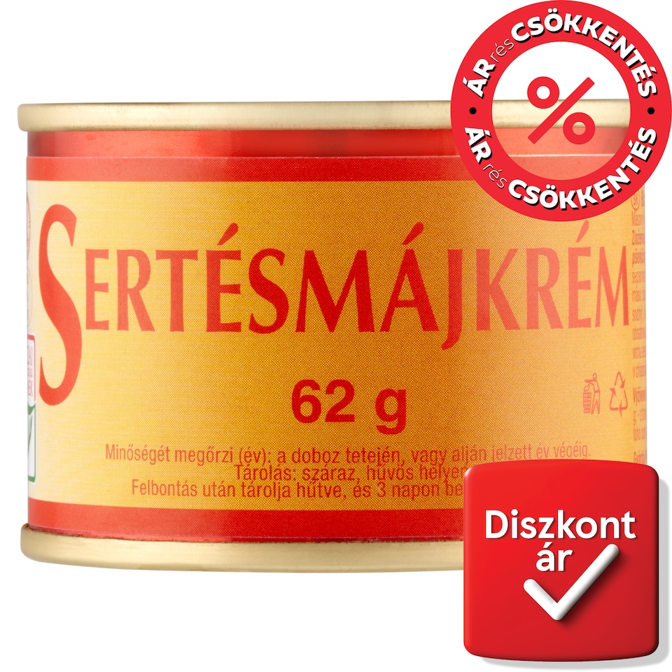 Sertésmájkrém 62 g  1. kép