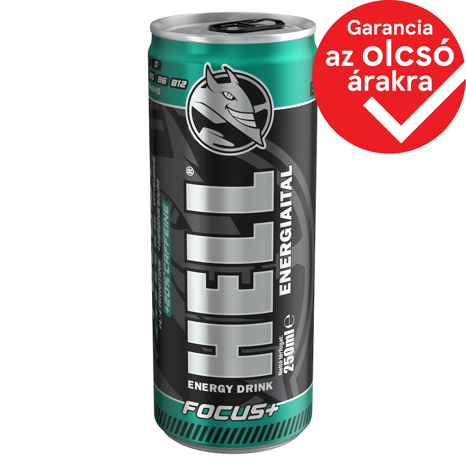 HELL Focus+ Mango, Orange & Tutti Fruit Flavoured Carbonated Alcohol Free Drink 250 ml