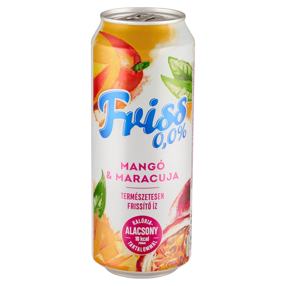 Friss 0,0% mangó-maracuja ízű üdítőital és alkoholmentes malátaital keveréke 0,5 l