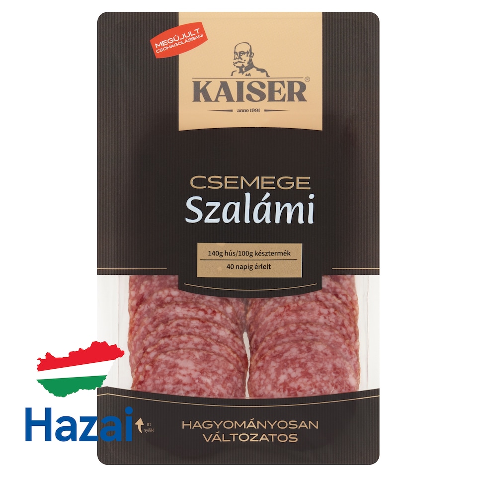 Kaiser szeletelt nemespenészes csemege szalámi 75 g  1. kép