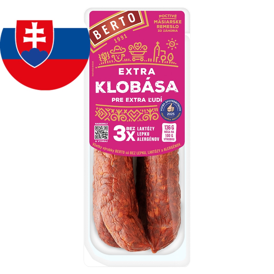 Berto Extra klobása 450 g