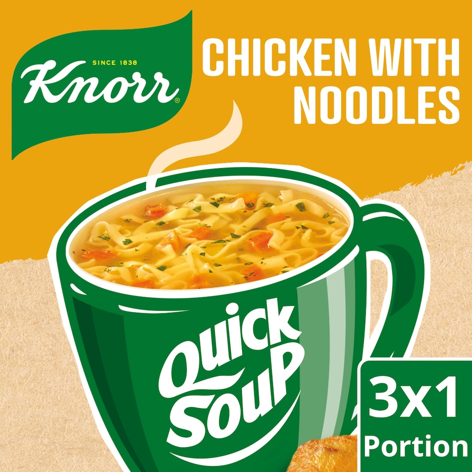 image 1 of Knorr Quick Soup Chicken Noodle 3X64ml