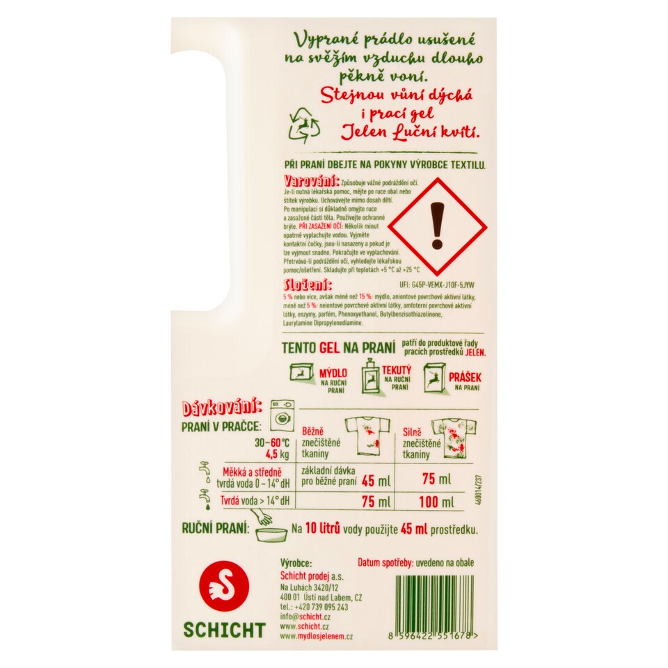 image 1 of Jelen Washing Gel with Scent of Meadow Flower 60 Washes 2.7L