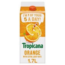 Tropicana Orange Juice With Extra Juicy Bits 1.7L