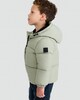 image 4 of F&F Boys Zip Through Hooded Puffer Jacket in Green