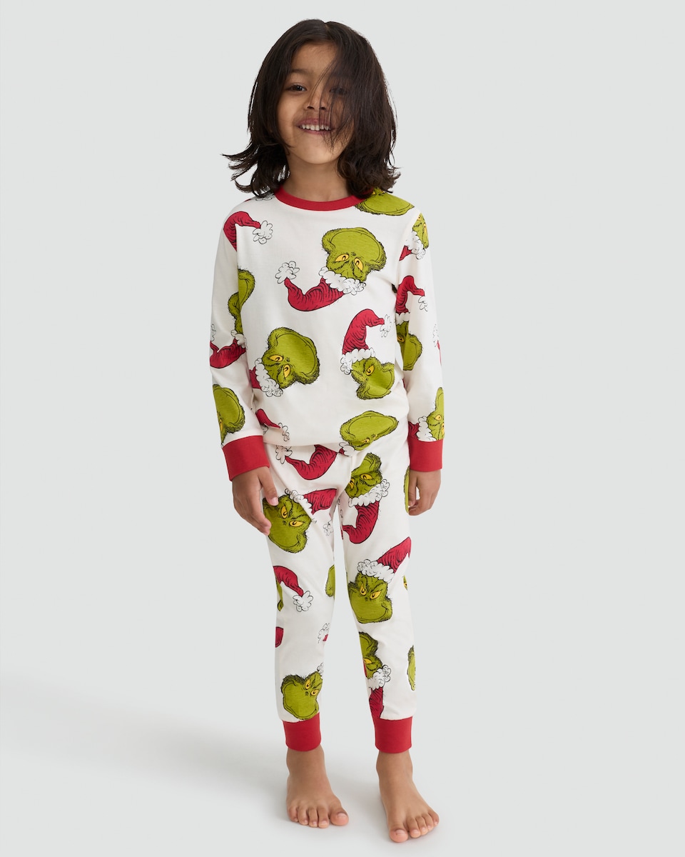 image 1 of The Grinch Matching Family Christmas Pyjamas in Multi