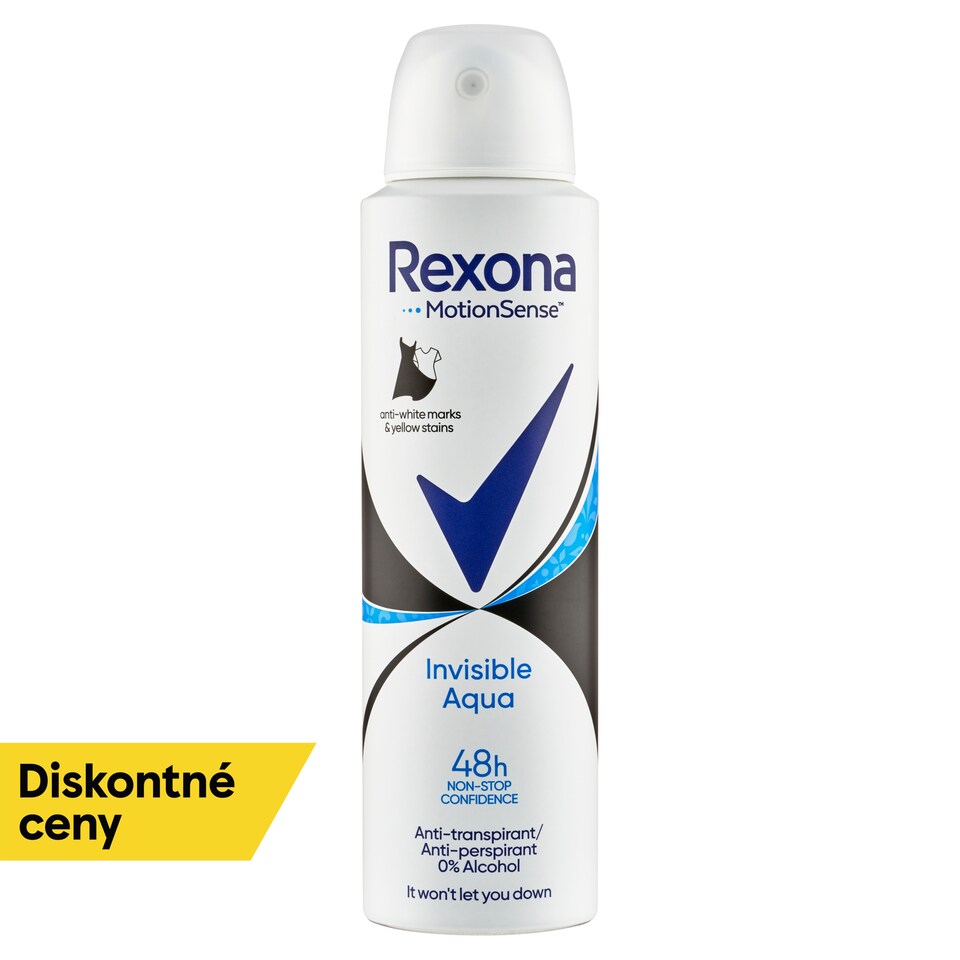 obrázok 1 z Rexona Invisible Aqua antiperspirant sprej 150 ml
