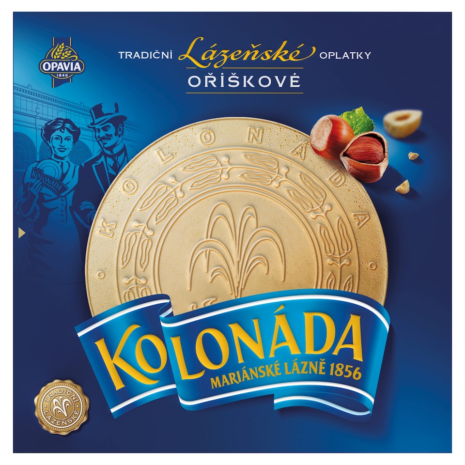 Opavia kúpeľné oplátky Kolonáda lieskoorieškové 175 g