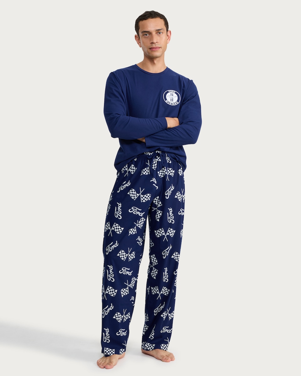 image 1 of Ford Mustang Pyjama Set in Multi