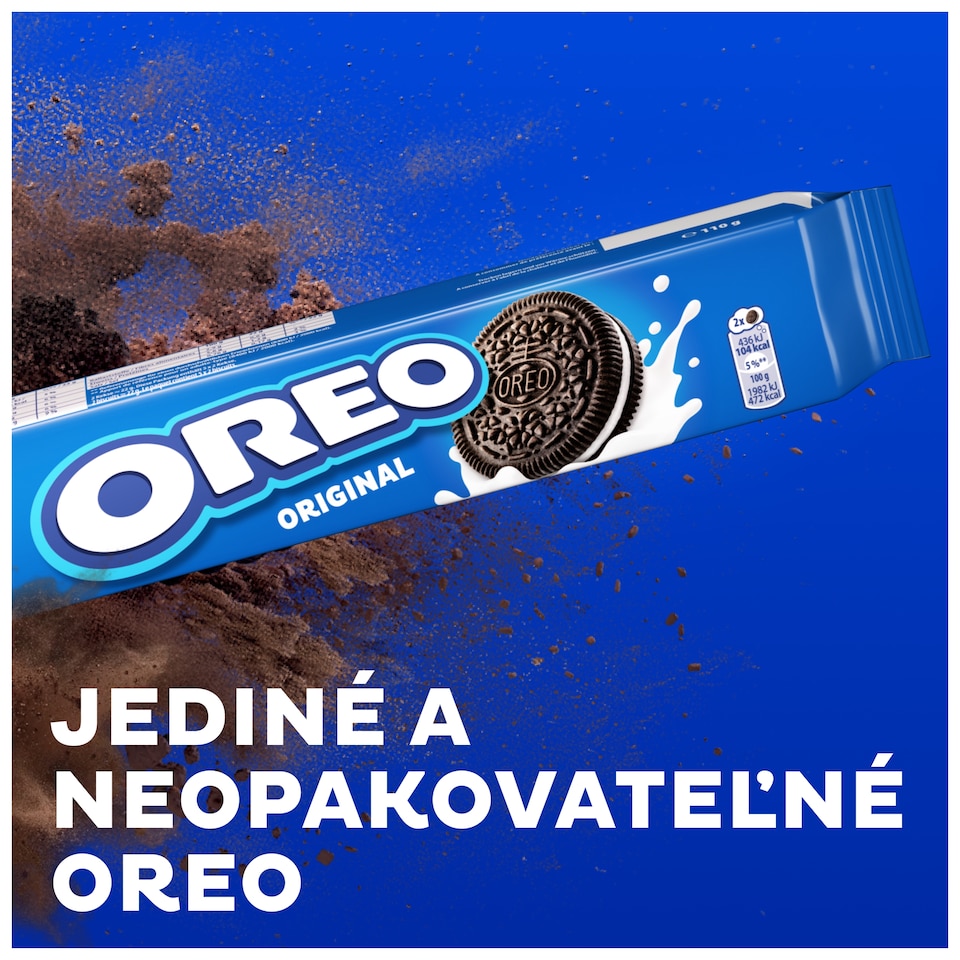 obrázok 1 z OREO Original kakaové sušienky s náplňou s vanilkovou príchuťou ideálne na cesty 10 sušienok 110 g