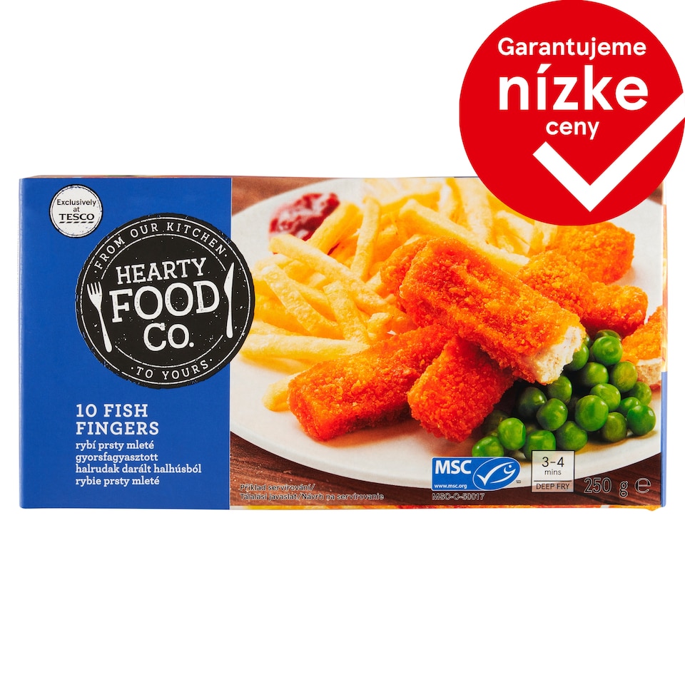 Hearty Food Co. Fish Fingers 250 g