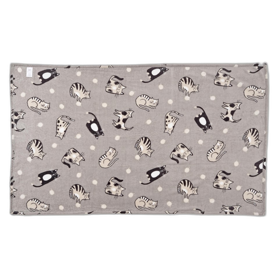 Tesco Cat Print Throw