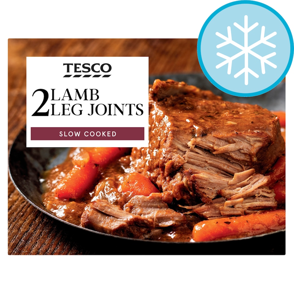 Tesco 2 Slow Cooked Lamb Leg Joints 585G