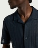 image 2 of F&F Cotton Rich Textured Short Sleeved Shirt in Navy
