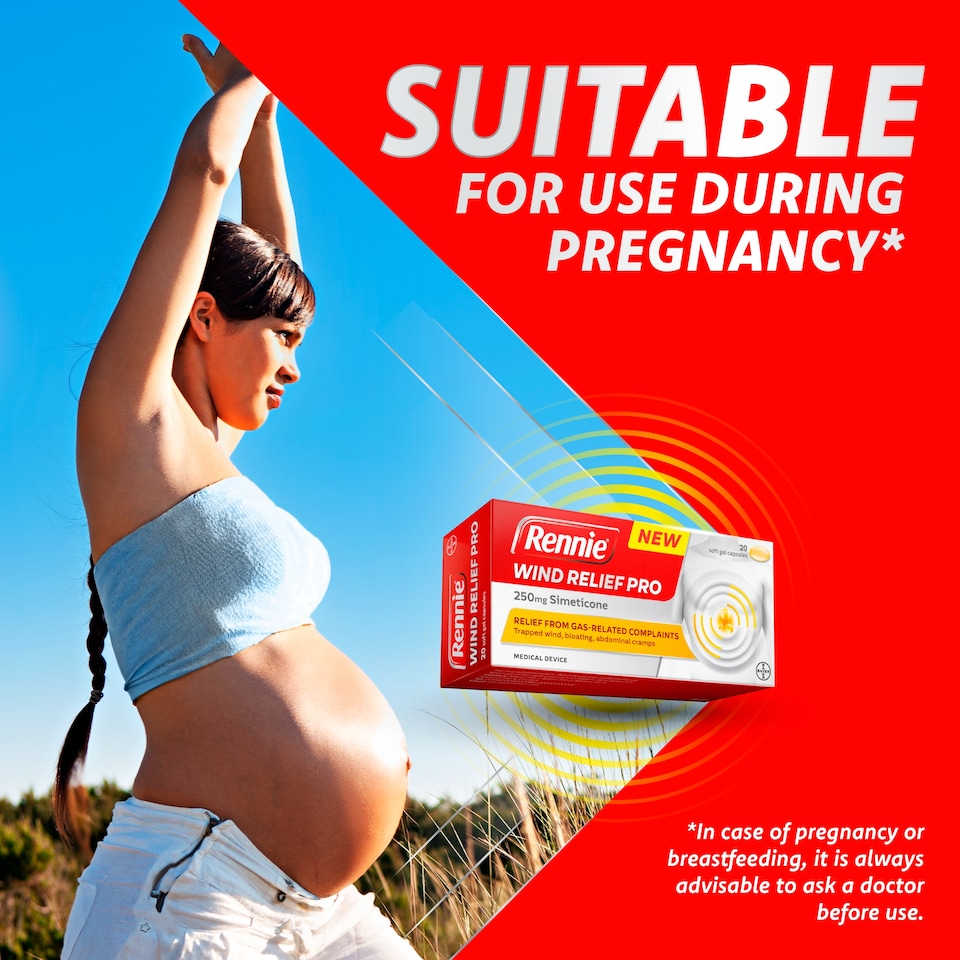 image 1 of Rennie Wind Relief Pro 250mg Simeticone 20 Capsule