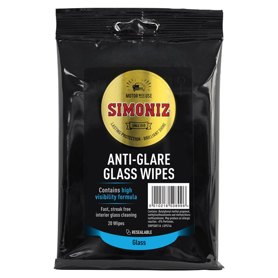 Simoniz Glass Wipes 20 Pack