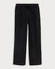 image 4 of F&F Pure Lyocell High Rise Wide Leg Drawstring Jeans in Black
