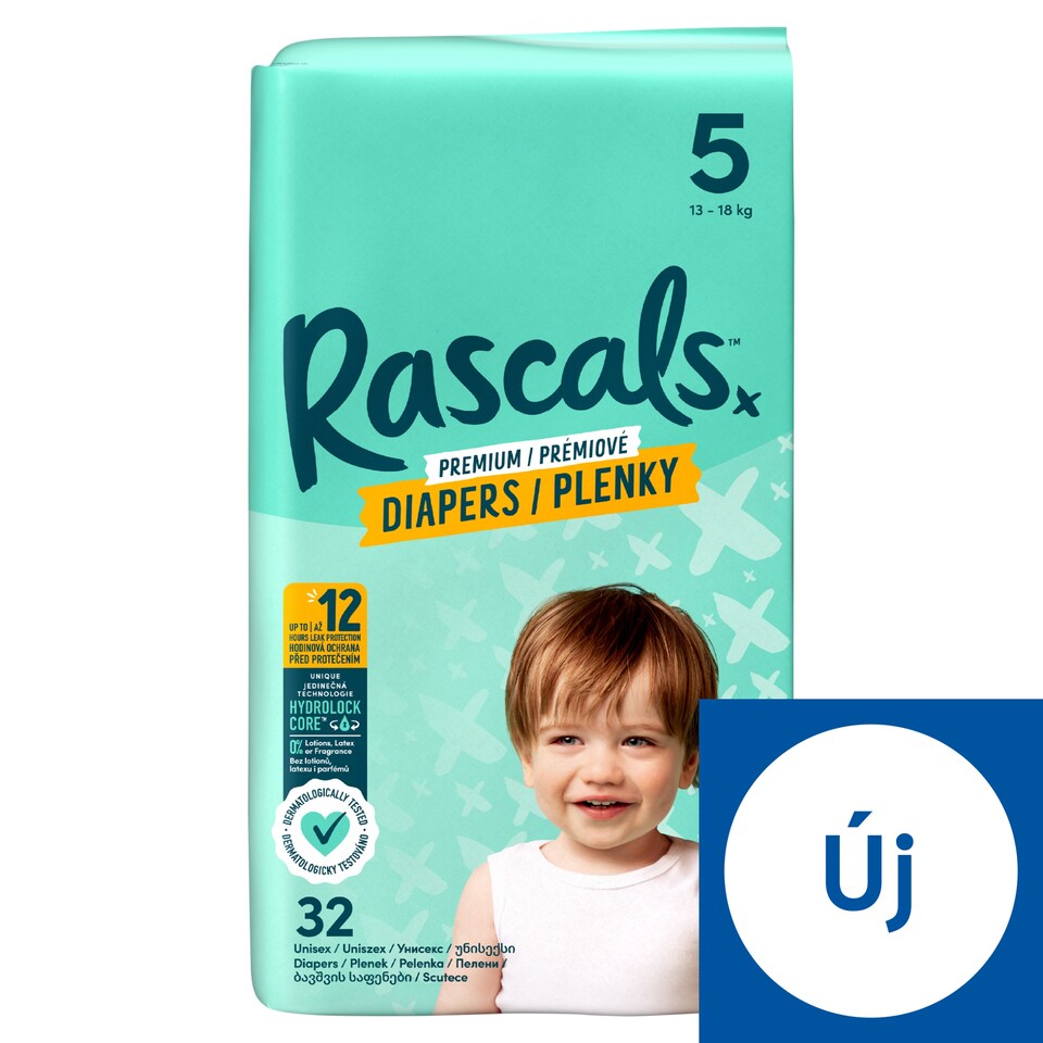 image 1 of Rascals Premium Unisex Diapers, Size: 5, 13-18 kg, 32 pcs