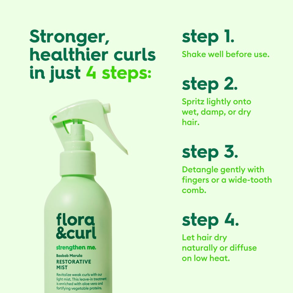image 1 of Flora & Curl Baobab Marula Restorative Mist 200ml