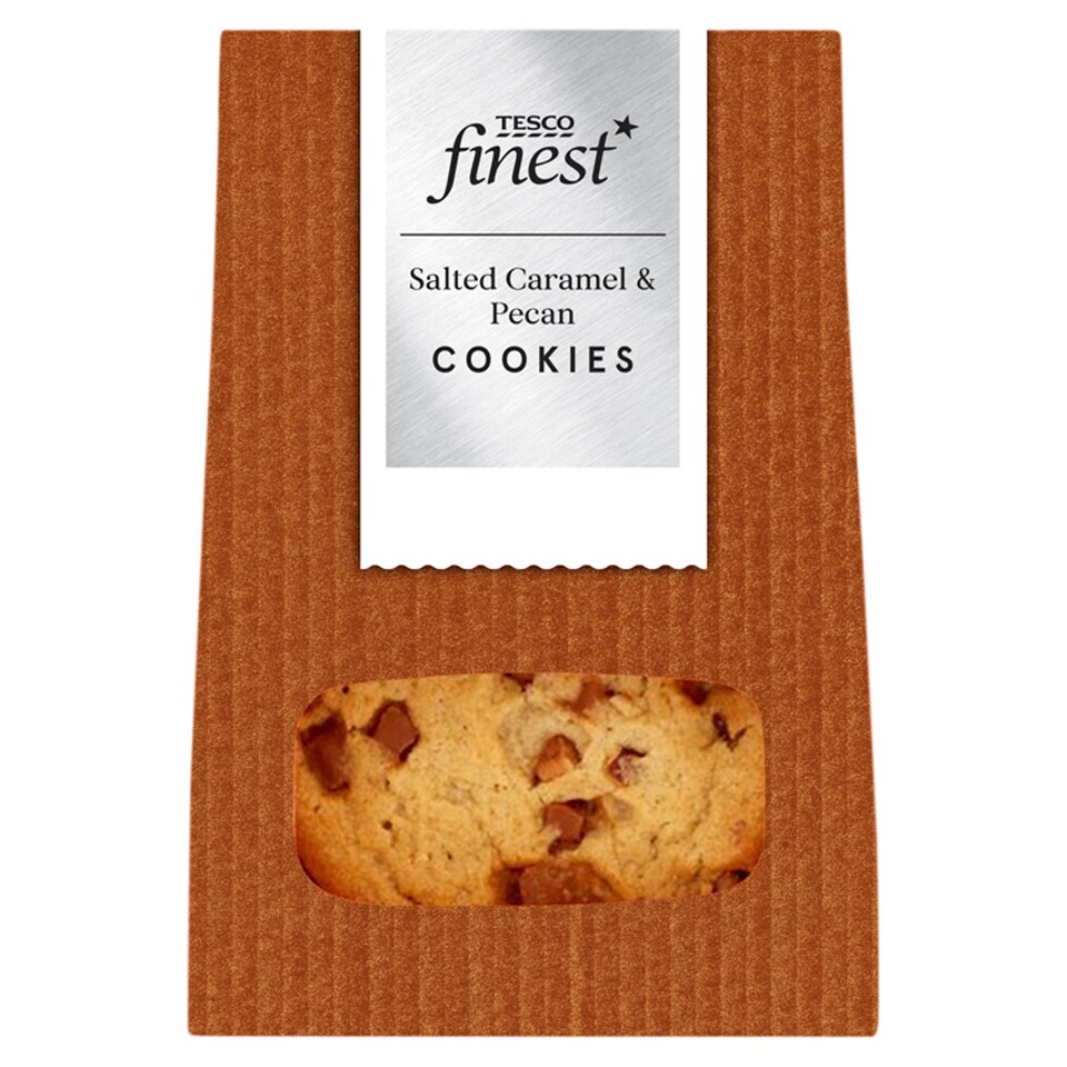 image 1 of Tesco Finest 4 Salted Caramel & Pecan Cookies