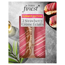 Tesco Finest 2 Strawberry Creme Eclairs