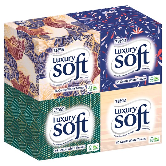 Tesco Tissue Cube 56X3ply Tesco Groceries