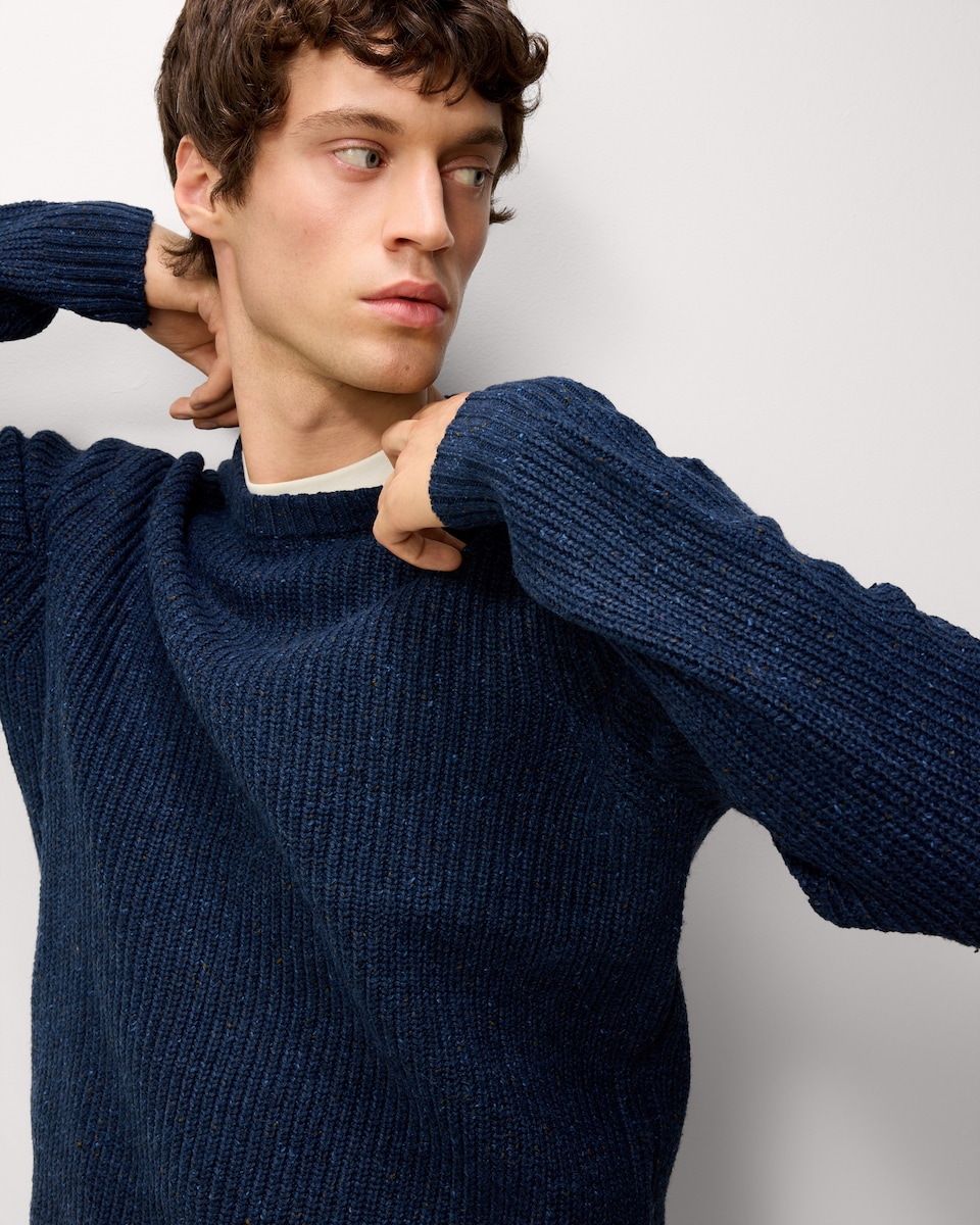 image 1 of RDA Neppy Knitted Jumper in Navy
