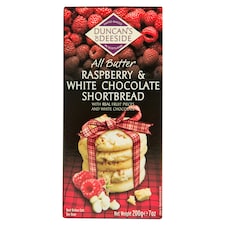 Duncans Of Deeside Raspberry & White Chocolate Shortbread 200G