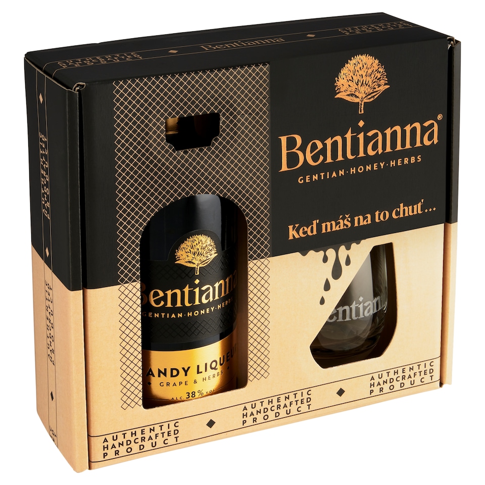 obrázok 1 z Bentianna Liqueur 38% 700 ml + pohár